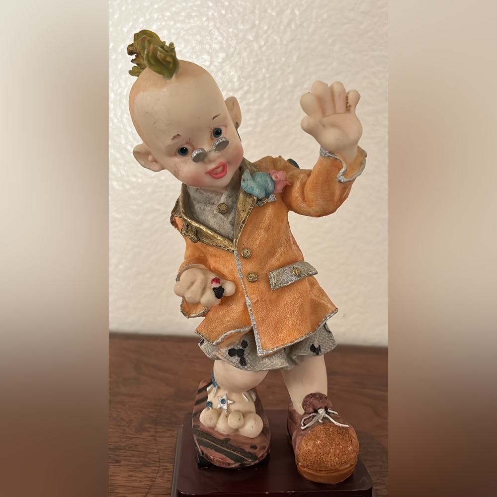 Vintage Mystery Boy Figurine– Decorative Cool Kid Art